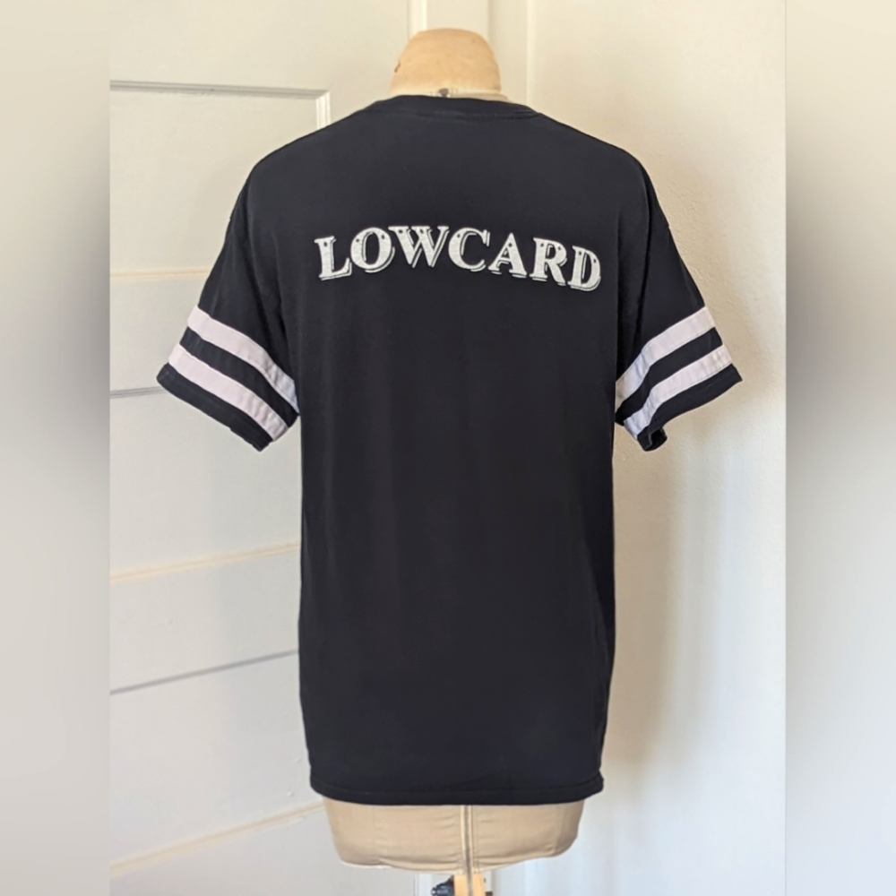 Vintage Lowcard Short Sleeve Black White 2 Clubs - no tag L/XL